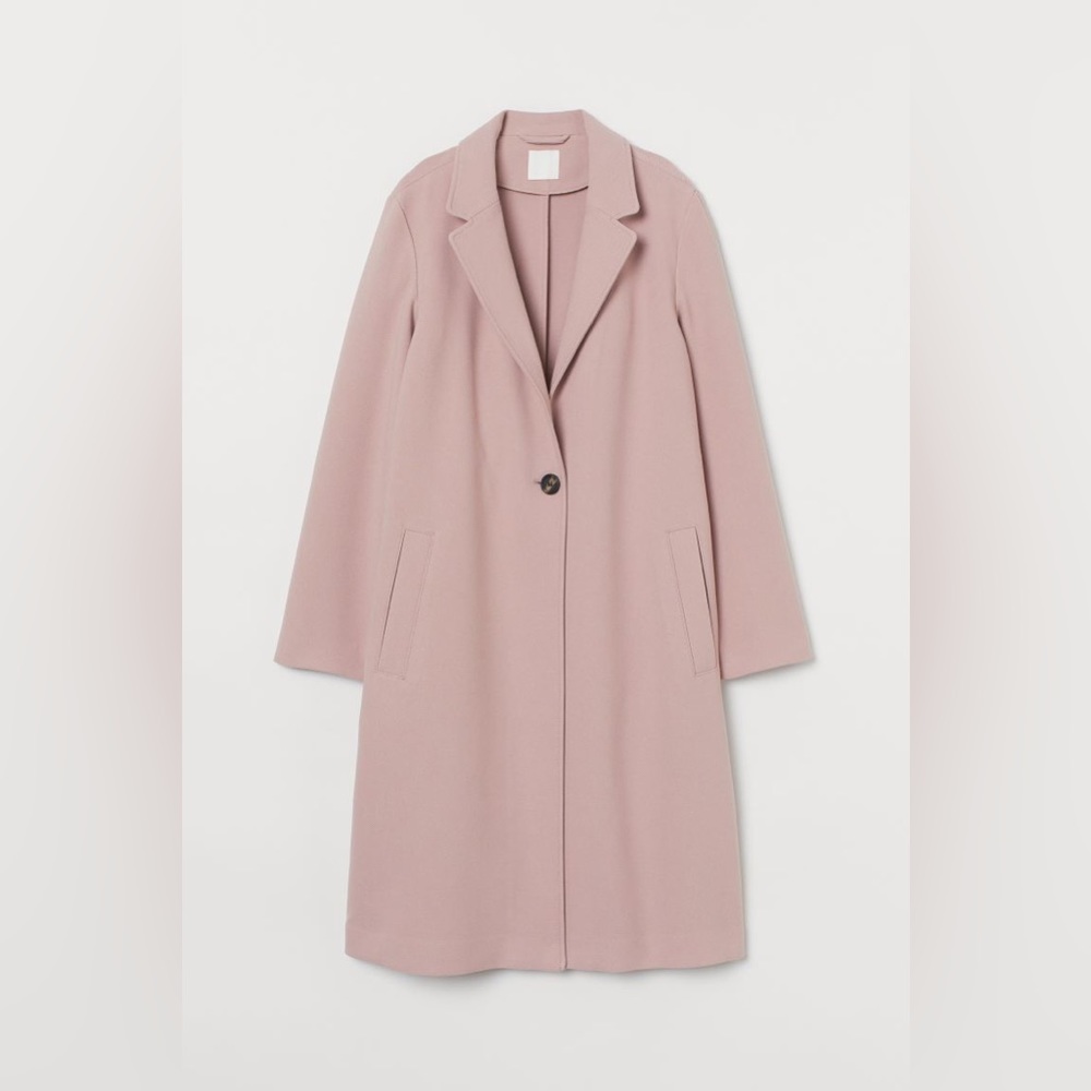 Pale Pink Single Breasted Coat